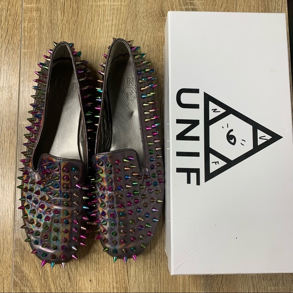 UNIF Hellraiser Rainbow Studded Shoes - Size 11 Women’s - Picture 2 of 10